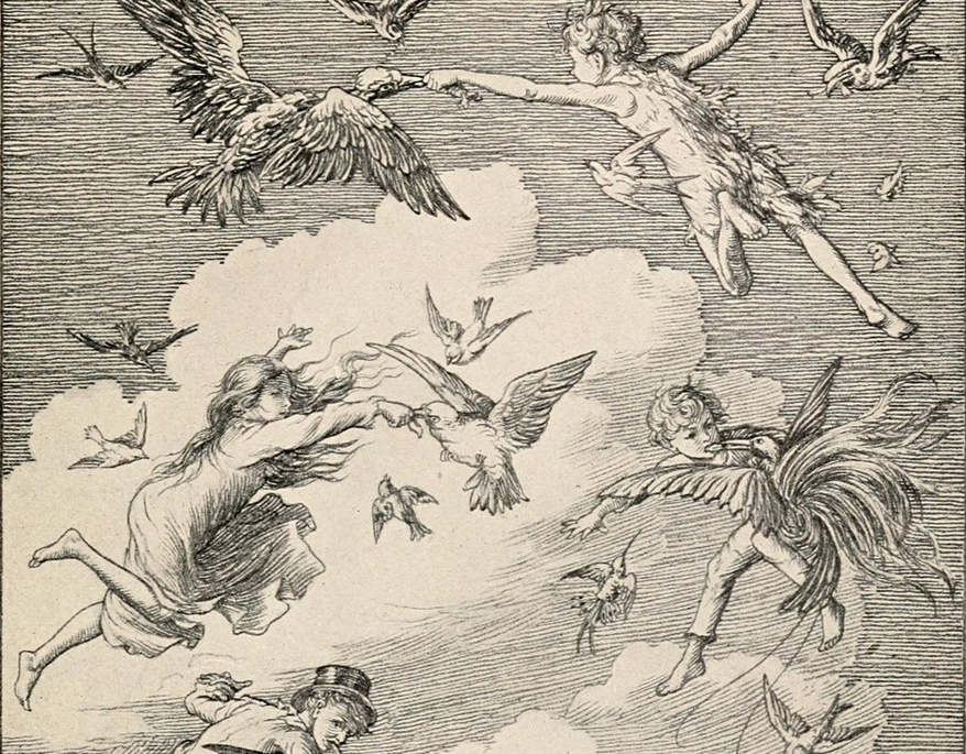 Ilustración de Peter Pan y los Darling - Bedford